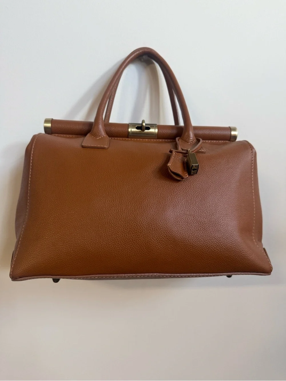 Genuine Leather Handbag - Made in Italy